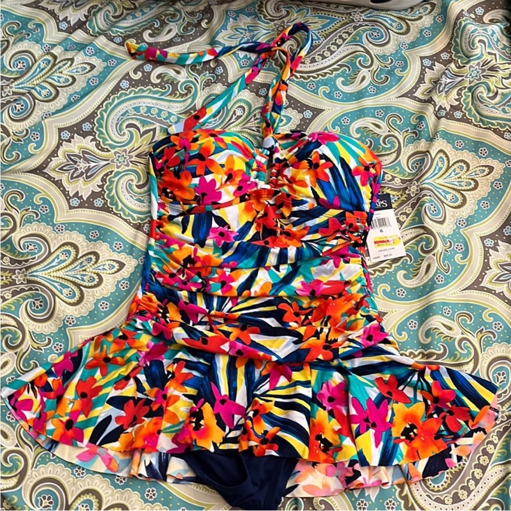 NWT Chaps one-piece swimsuit